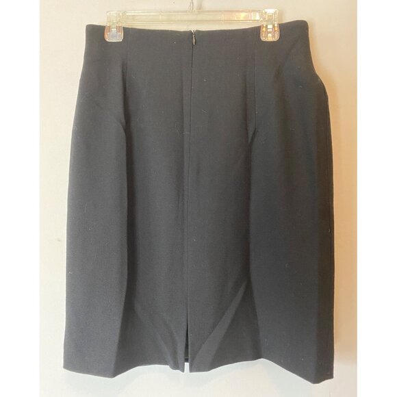 NWT Evan Picone Black Skirt Suit Velvet Collar Button Detail Size 12 - Picture 5 of 16